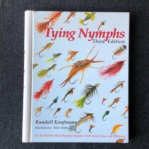 Vintage Tying Nymphs by Randall Kaufmann, 2003, Hard cover spiral ,Signed